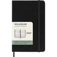 Moleskine 12 Maanden Agenda - 2027 - Wekelijks - Verticaal Pocket - Harde Kaft - Zwart