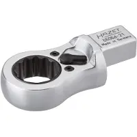 Hazet Insteek-ratel-ringsleutel 6606D-21 · 14 x 18 mm insteekvierkant massief · Buitentwaalfkant profiel · SW 21 mm