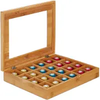 Relaxdays Capsule doos, Accessoires voor koffiezetapparaten, Bruin