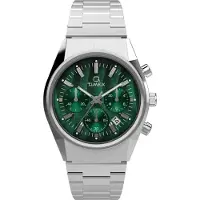 Timex Analoog horloge 'Falcon Eye' smaragd / zilver / wit