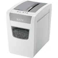 Leitz IQ papiervernietiger, 12 vel, opvangbak van 23 liter, tiptoetsbediening, stille werking,