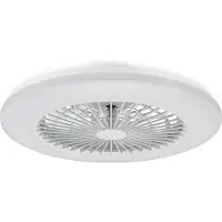 Philips LED plafondventilator Amigo, glanzend wit, 49 cm, CCT dimbaar, wit / opaal, Woon-/ Eetkamer, Kunststof, Modern