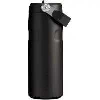 Stanley Flip Straw 2.0 Waterfles Met Rietje 0.47L - 10 Uur Koud - 2 Dagen Koud Met IJs - Roestvrijstalen Drinkfles - BPA Vrij - Lekvrij - Vaatwasserbestendig - Black