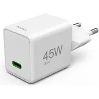 Hama Super-Mini-Charger, PD/QC/GaN, USB-C 45W, wit