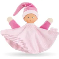 Corolle knuffeldoek roze - Tidoudou babydoekje 17cm voor baby's.