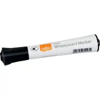 Nobo Glide Whiteboard Markers Met Ronde Punt - Pak Van 10 Stuks - Zwart