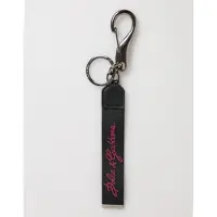 Dolce&Gabbana Zwarte Bordeau Polyester DG Logo Mannen Sleutelhanger Sleutelmunt