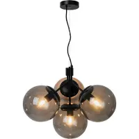 Noortrade Ivona LED Hanglamp | 4x E27 Max 28W | Dimbaar | Zwart