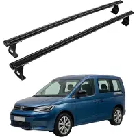 5K Parts Dakdrager voor Volkswagen Caddy van 2003 tot 2020, lichtgewicht aluminium, zwart.