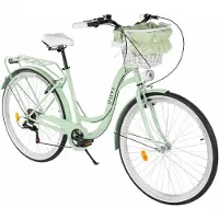 DaviBikes Emma – Stadsfiets – 28 inch – 7 versnellingen – Shimano – V-brake – Lage instap – Groen