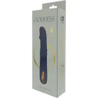 Dream Toys Goddess - duw‑ en roterende kralenvibrator (donkerblauw)
