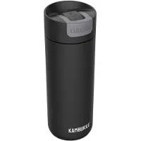 Kambukka Olympus Thermosbeker 500 ml - makkelijk reinigen - lekvrije Koffiebeker - RVS - Matte Black