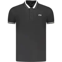Cavalli Class Bold Stripe Collar Zwart Poloshirt