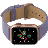 dbramante1928 Madrid Apple Watch 38/40/41mm Leren Bandje Paars/Ros&eacute;goud