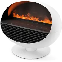 Stadler Form Erik White – 3-in-1 Ventilatorkachel & Elektrische Openhaard met Geurfunctie – 1500 W – Realistisch Vlameffect & Aroma Diffuser – Thermostaat & Afstandsbediening – Voor 20 m²