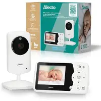 Alecto DVM64 - Babyfoon met camera en 2,4 inch kleurenscherm, terugspreekfunctie en temperatuurweergave - Wit