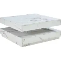 En.casa Salontafel Florenz met draaibaar blad marmerlook wit 76x76x38 cm []