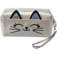 Clayre & Eef damesaccessoiretas Kat, 18x10 cm, wit, polyurethaan