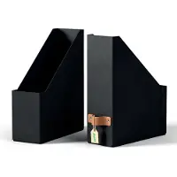 Leitz Puro Tijdschriftencassette - 100% Gerecycled Karton - Set van 2 - Zwart
