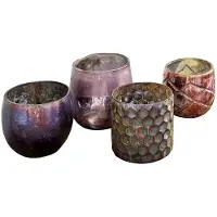 Loberon Windlicht set van 4 Marine