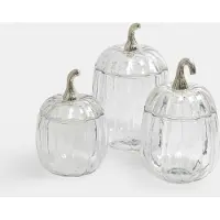 Loberon Glazen pot set van 3 Alérisse