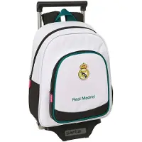 Safta Real Madrid 26/27 10l Wheeled Backpack Wit Kinderen