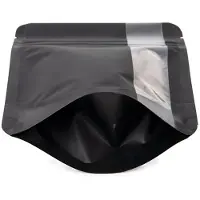 Packlinq Stazakken Mat Zwart Met Verticaal Venster 10,2x6x15,2 cm (100 Stuks) | Doypacks | Stand up pouches