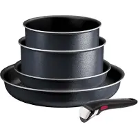 Tefal Ingenio L7239523, Mixset, Grijs, Aluminium, Titanium coating, Zwart, Roestvrij staal, Temperatuurindicator