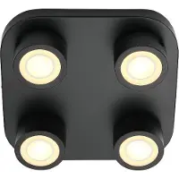 Nordlux 4-lichts plafondlamp Clyde zwart design