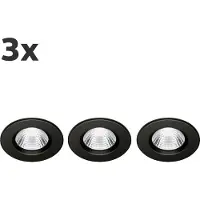 Philips Dive badkamer inbouwspot - zwart - 5 W - 3 pack