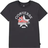 Converse Shirt 'SNEAKER' donkergrijs / lichtrood / zwart / wit