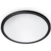 Wiz Plafondlamp SuperSlim - Diameter: 56 cm - Gekleurd en Wit Licht - Slimme LED Verlichting - Geïntegreerde LED - 32W - Zwart - Wi-Fi