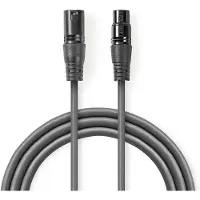 Nedis DMX-Adapterkabel | XLR 3-Pins Male naar XLR 3-Pins Female | 5 m | 1 stuks - COTH15012GY50 COTH15012GY50