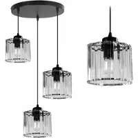 Toolight Zwarte Kristallen Plafondlamp APP513-3CPR