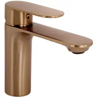 REA Wastafelkraan Drop Brush Copper Low