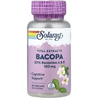 Solaray , Vitale Extracten, Bacopa, 100 mg, 60 VegCaps