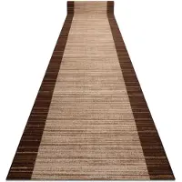Rugsx Gegummeerde bestrating 133 cm STREIFEN bruin 133x180 cm