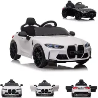 Es-toys kinder elektrische auto, BMW M4, officieel gelicenseerd, 12V7A accu, 2 motoren, EVA-banden, MP3-speler