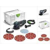 Festool RO 150 FEQ-Plus ROTEX tandwielkast excenterschuurmachine 720W 5mm slag ( 571805 ) in systainer + 150x ruby schuurschijven