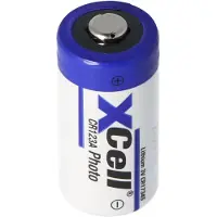 Xcell 100 stuks fotobatterij CR123A, lithiumbatterij, 3 volt, max. 1550mAh, 34,5x17mm, 19 gram. Losse verpakking, bulkverpakking