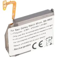 AccuCell Batterij geschikt voor Samsung Galaxy Watch 46mm, SM-R800, Li-Polymer, 3.85V, 472mAh, 1.8Wh, ingebouwd, gereedschaploos te vervangen