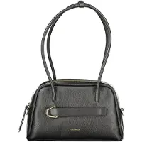 Coccinelle Leren schoudertas Paki Shoulder Bag Leather Noir / Noir zwart