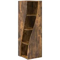 Syfax Hoekkast 32x32x102cm Bewerkt hout Gerookt eiken