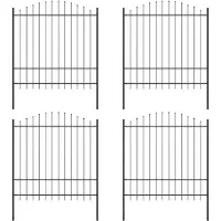 vidaXL Tuinhek WOERDEN 4 st 170 x 215 cm Gepoedercoat staal Grijs