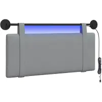 vidaXL Hangend hoofdbord Lichtgrijs Stof