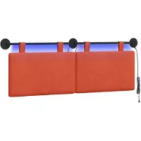 vidaXL Hangend hoofdbord Rood Oranje Corduroy stof