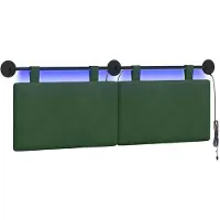 vidaXL Hangend hoofdbord Jungle Groen Corduroy stof