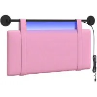 vidaXL Hangend hoofdbord Roze Stof