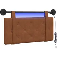 vidaXL Hangend hoofdbord Bruin Antiek PU