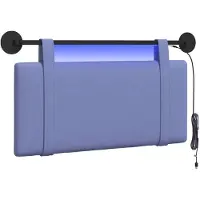 vidaXL Hangend hoofdbord Jeans Blauw Stof